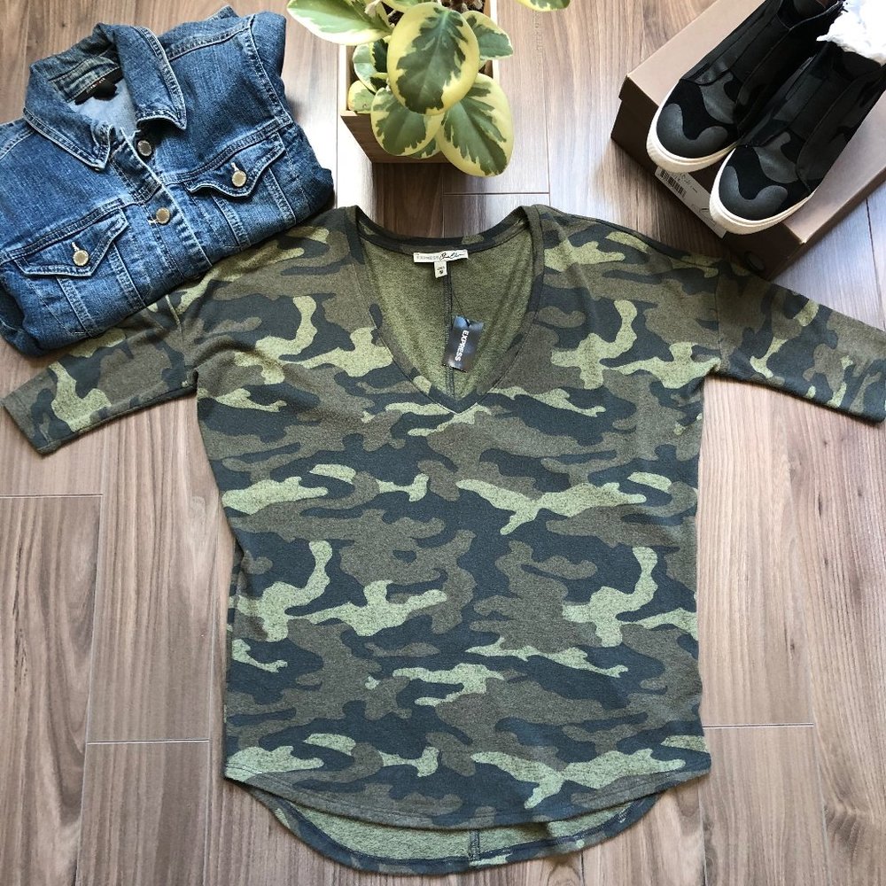 EXPRESS Camo shirt NWT